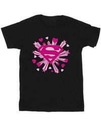Dc Comics - Superman Hearts And Stars Logo T-Shirt Cotton - Lyst