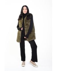 Gini London - No Cut Faux Fur Sleeveless Gilet - Lyst