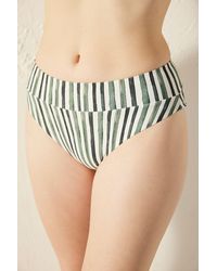 Penti - High-Waist Striped Hipster Bikini Bottoms - Lyst