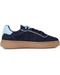 Tamaris - Leather Fashion Stripe Lace Up Sneakers - Lyst