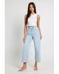 Boohoo - The High Waist Cropped Straight Leg Jean - Lyst