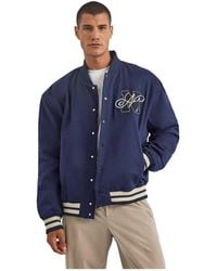 Nautica - Dreman Letterman Jacket (Dark) - Lyst
