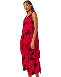 Roman - Abstract Bubble Hem Midi Dress - Lyst