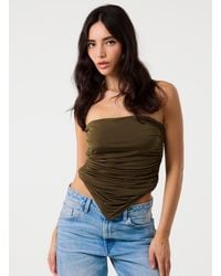 Pink Vanilla - Ruched Slinky Bandeau Top - Lyst