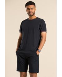 Nines - Dark Cotton Pique Short-Sleeve T-Shirt - Lyst