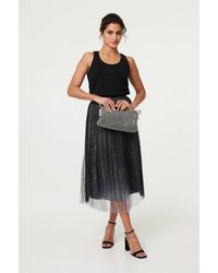 Izabel London - Sparkly Semi Sheer High Waist Midi Skirt - Lyst