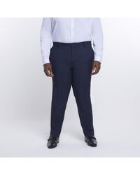 River Island - Suit Trousers Big & Tall Slim Fit Check - Lyst