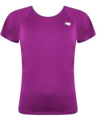 New Balance - Short Sleeve Round Neck Core Run T-Shirt Wt93868 Jjl - Lyst