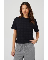 Brave Soul - Cotton Crew Neck T-Shirt With Embroidered Detail - Lyst