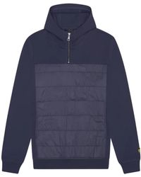 Lyle & Scott - Hybrid Panelled Interlock Night Hoodie - Lyst