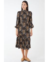 Blue Vanilla - High Neck Tie Back Midi Dress - Lyst