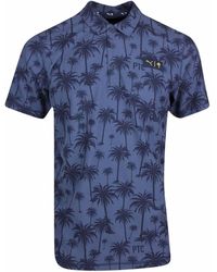 PUMA - X Ptc Palm Print Short Sleeve Collared Golf Polo Shirt 537334 02 - Lyst
