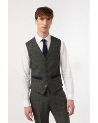 Antique Rogue - Single Breasted Sleeveless Five Button V-Neck Plain Slim Fit Suit Waistcoat - Lyst