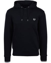 Fred Perry - Tipped Hooded Sweatshirt Cotton - Lyst