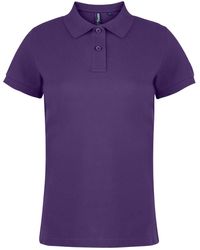 Asquith & Fox - Ladies Plain Short Sleeve Polo Shirt Cotton - Lyst