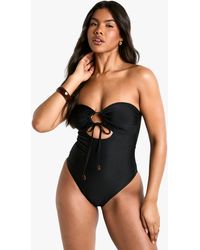 Boohoo - Resin Trim Bathing Suit - Lyst