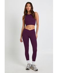 Boohoo - Contour Ribbed Wrap Waist Seamless Leggings - Lyst