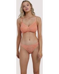 Deja Day - Emma Coral Brazilian Lace Brief - Lyst