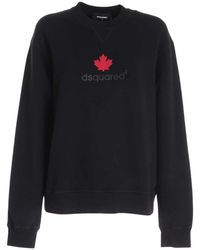 DSquared² - Maple Leaf Logo Sweater Cotton - Lyst