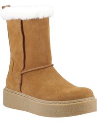 Hush Puppies - Becca Mid Suede Boots - Lyst