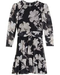 Ted Baker - Carmel Gathered Shoulder Mesh Mini Dress - Lyst