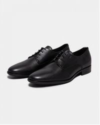 BOSS - Boss Colby Leather Derby Shoes With Embossed Logo - Lyst
