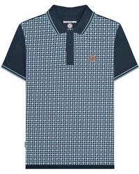 Lambretta - Ss25 Houndstooth Big & Tall Polo Shirt Cotton - Lyst