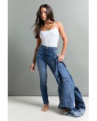 Boohoo - Petite High Waist Booty Lifting Skinny Jean - Lyst
