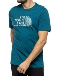 The North Face - T Shirts Rust Logo Short Sleeve Cotton Crew Neck Summer Top - Lyst