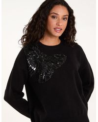 Blue Vanilla - Embellished Sequin Butterfly Jumper - Lyst