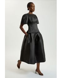 Karen Millen - Petite Twill Woven Prom Maxi Skirt - Lyst