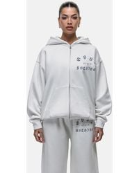 Good For Nothing - Spray Effect Relaxed Zip Through Hoodie - Lyst