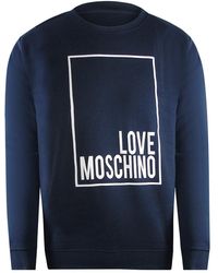 Moschino - Love Box Logo Sweatshirt Cotton - Lyst