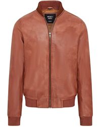Infinity Leather - Soft Ma-1 Varsity Bomber Jacket - Lyst