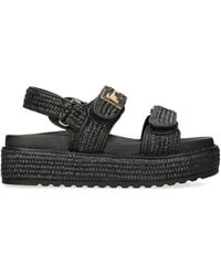 Steve Madden - Bigmona Raffia Sandals Fabric - Lyst