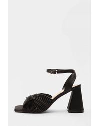 Quiz - Pleated Bow Front Heeled Sandals - Lyst