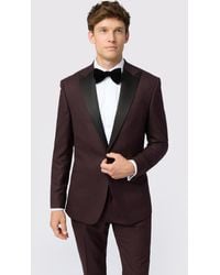 Antique Rogue - Burgundy Texture Dinner Slim Fit Jacket - Lyst