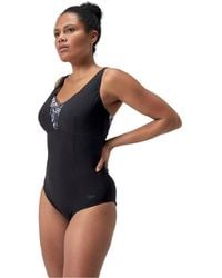 Speedo - Abstract Patterned One Piece Swimsuit - Lyst