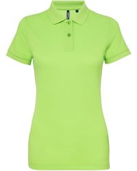 Asquith & Fox - Ladies Short Sleeve Performance Blend Polo Shirt (Neon) - Lyst
