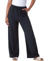 Roman - Petite Linen Mix Wide Leg Trouser - Lyst