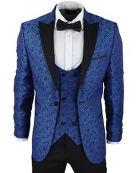 TruClothing - Tuxedo Blazer Waistcoat Brocade Satin Paisley Dinner Jacket - Lyst