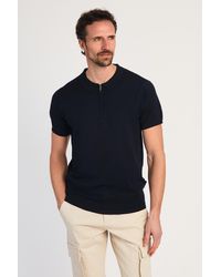 French Connection - 1/2 Zip Short Sleeve Polo Shirt - Lyst