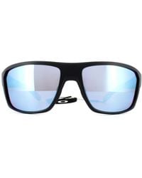 Oakley - Wrap Matte Prizm Deep Water Polarized Sunglasses - Lyst