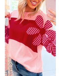 Azura Exchange - Wafelgebreide Kleurblok Pullover Trui - Lyst