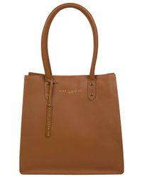 Pure Luxuries - 'Henley' Saddle Vegetable-Tanned Leather Shopper Bag - Lyst