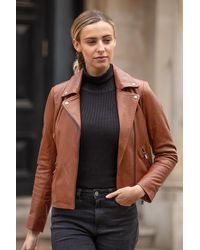 Ashwood Leather - 'Celia' Fashion Biker Jacket Coat - Lyst