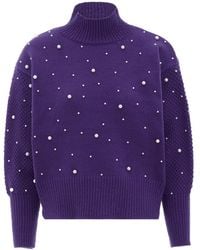 faina - Pullover Mit Perlen Damen - Lyst