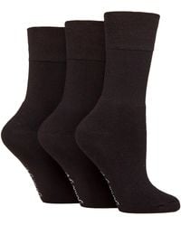 Gentle Grip - 3 Pack Ladies Bamboo Socks Soft Breathable Cushioned Crew - Lyst