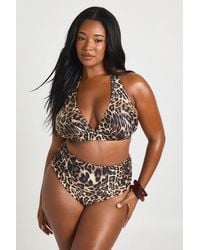 Boohoo - Plus Essentials Ruched High Waist Brief - Lyst