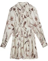 Ted Baker - Wmd Elodiza Linen Silk Pleated Mini Dress - Lyst
